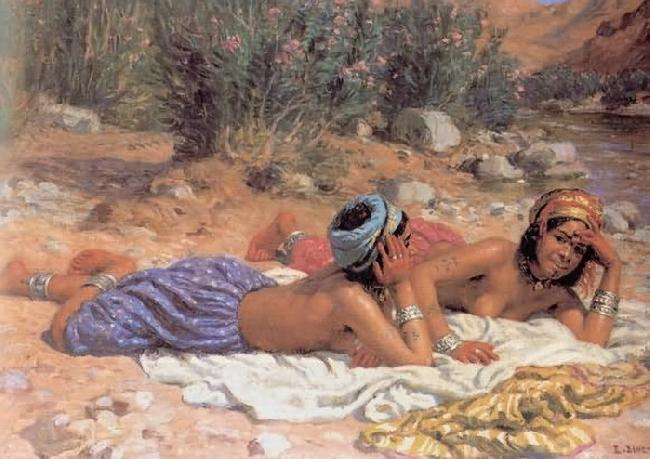 Charles Alphonse du Fresnoy Bathers Resting oil painting picture